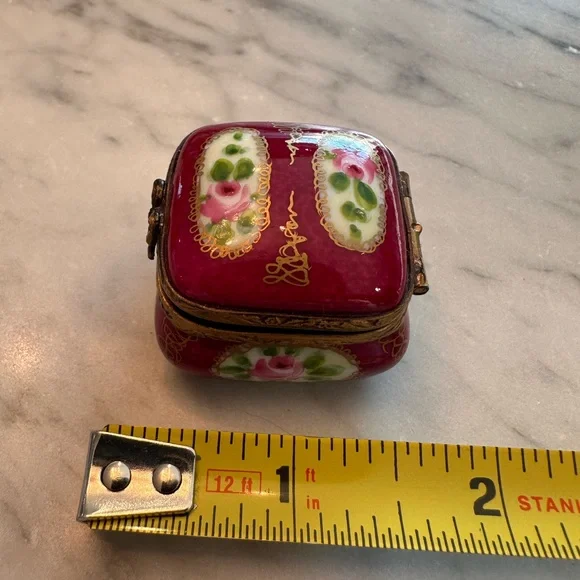 Limoges Floral Trinket Box - Picture 5 of 8